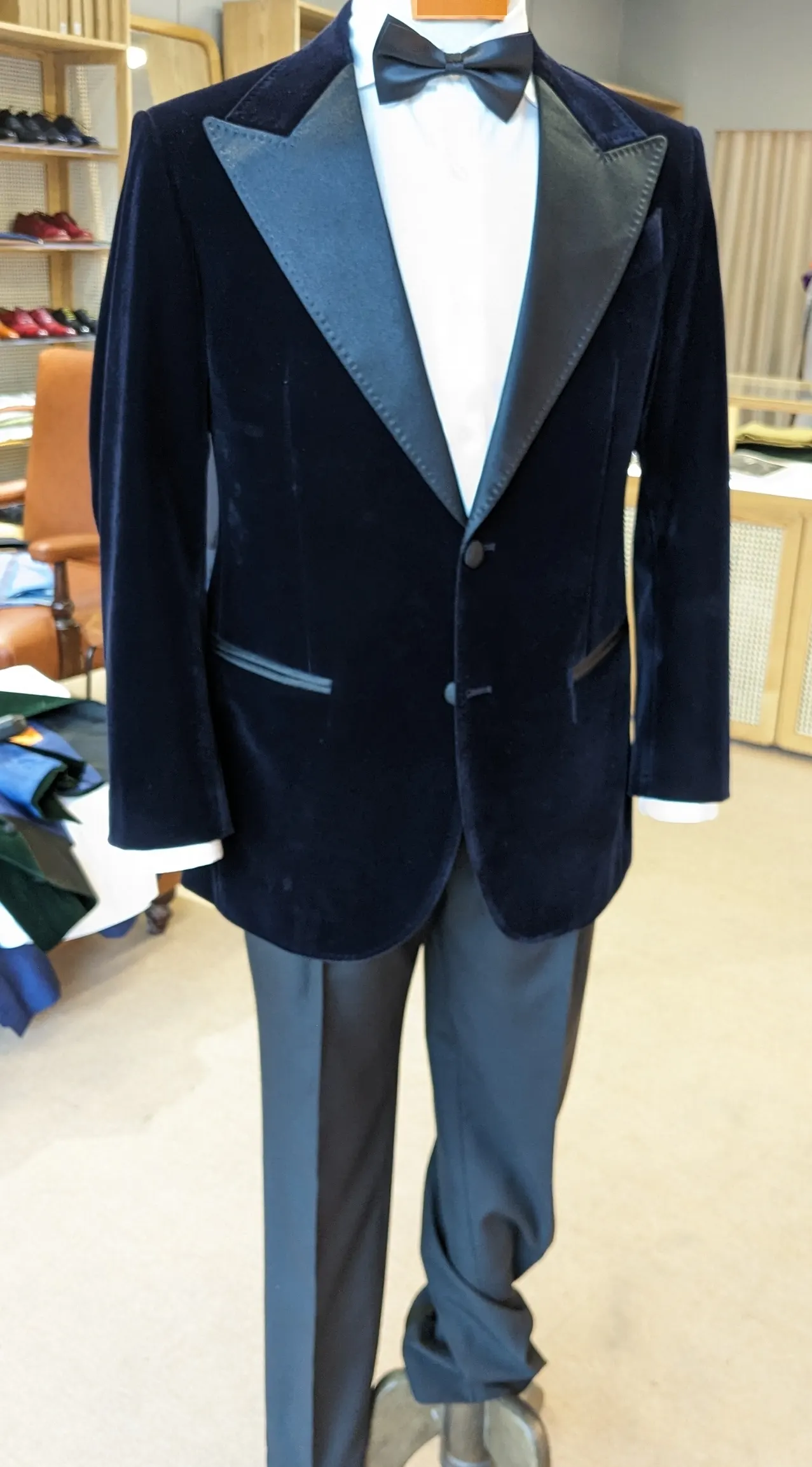 Velvet tuxedo jacket made in our workshop