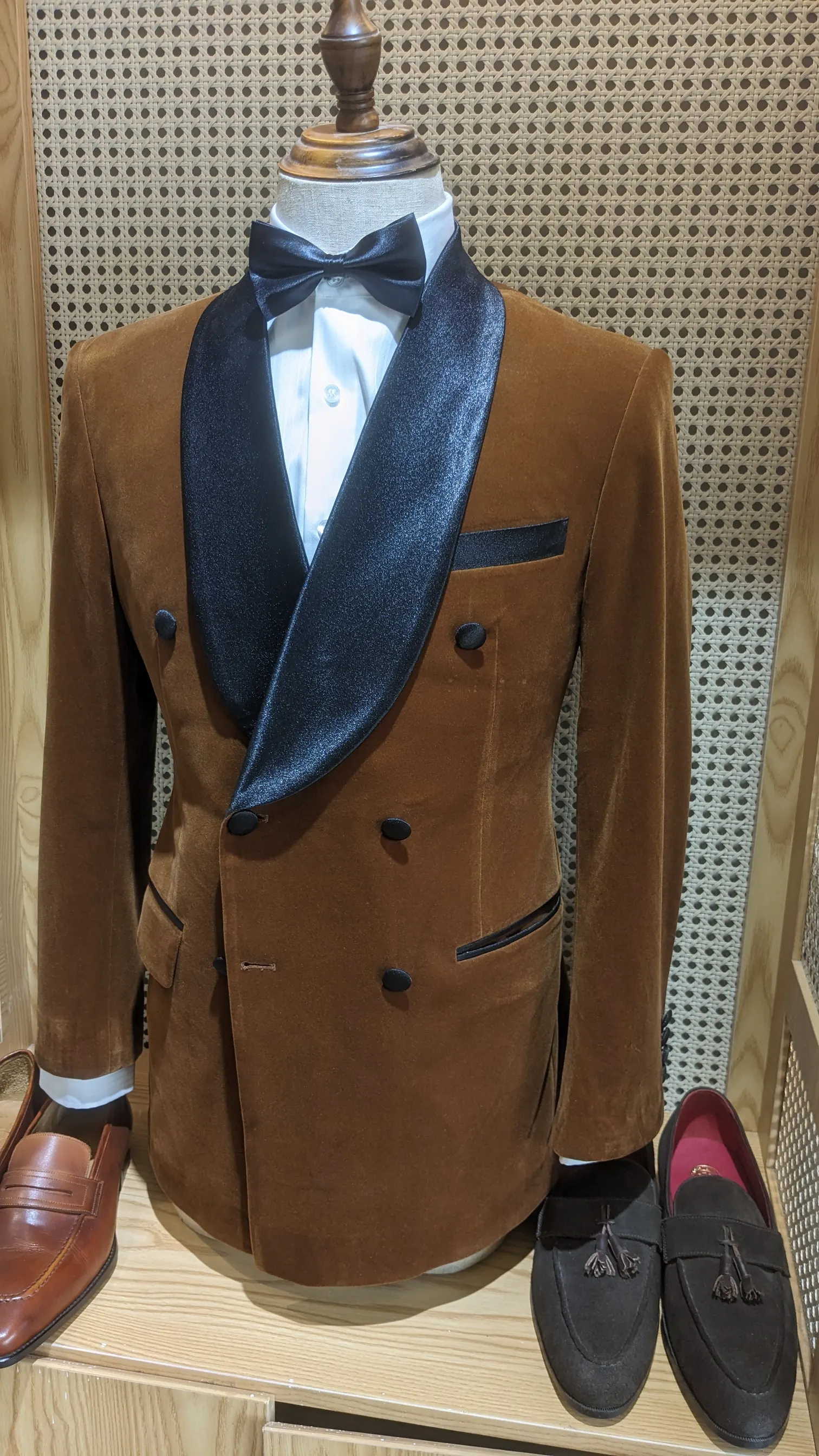 Custom dinner jacket cut and sewn to measure